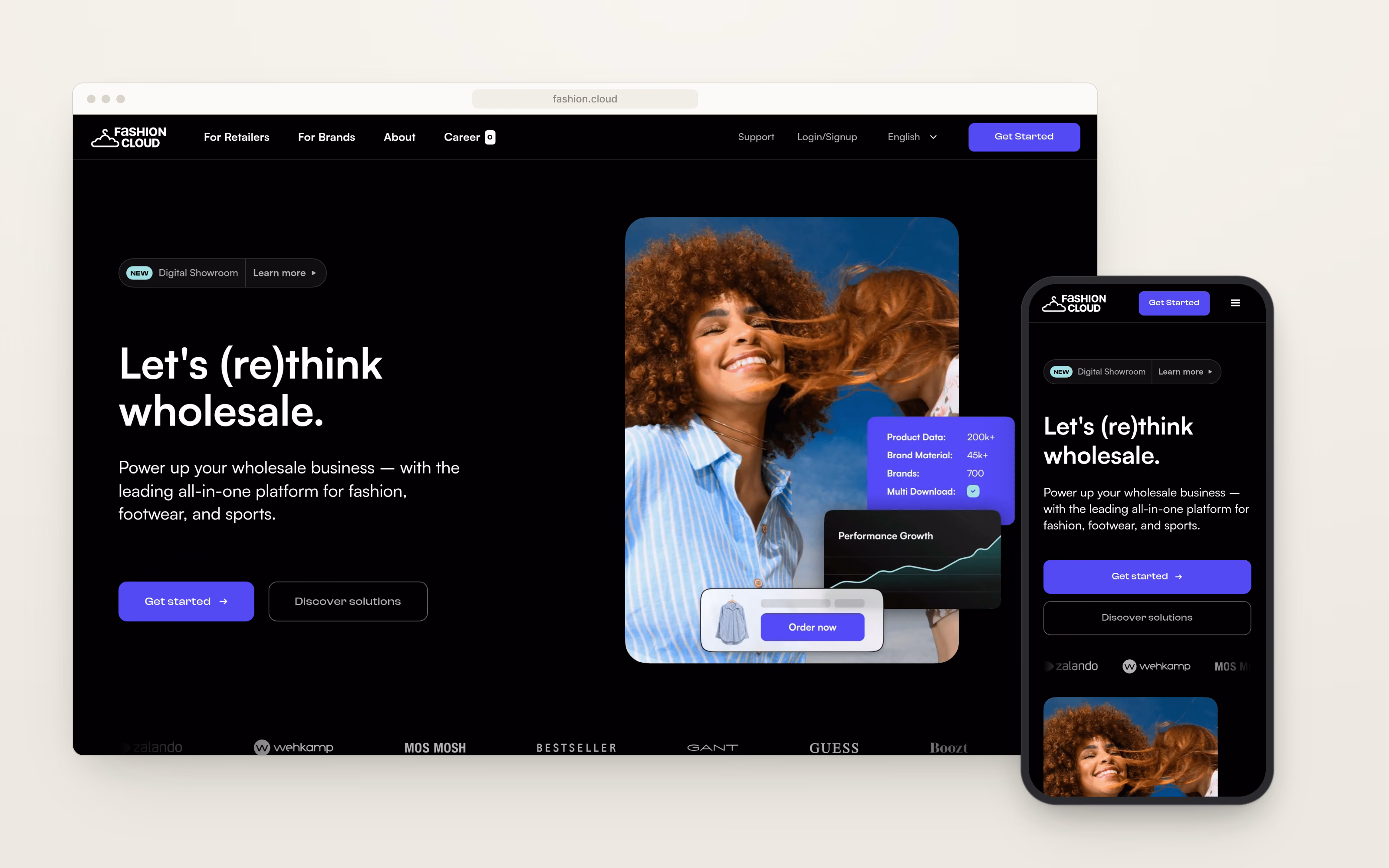 Website van Fashion Cloud